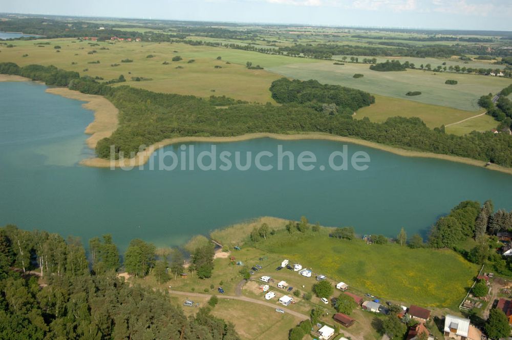 Luftaufnahme Feldberg - See / lake Breiter Luzin und Schmaler Luzin in Feldberg