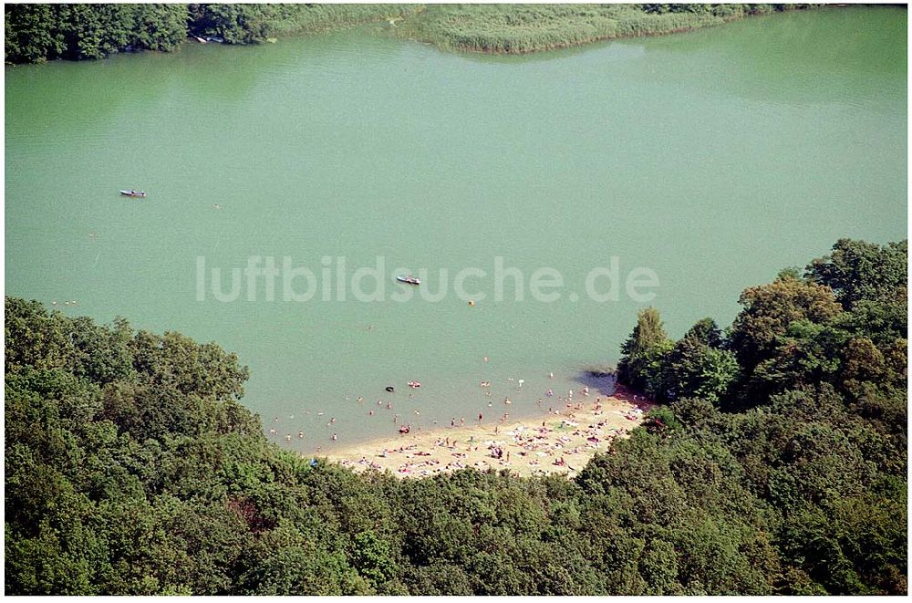 Eggersdorf / Strausberg von oben - Seebad Bötzsee bei Eggersdorf/Strausberg