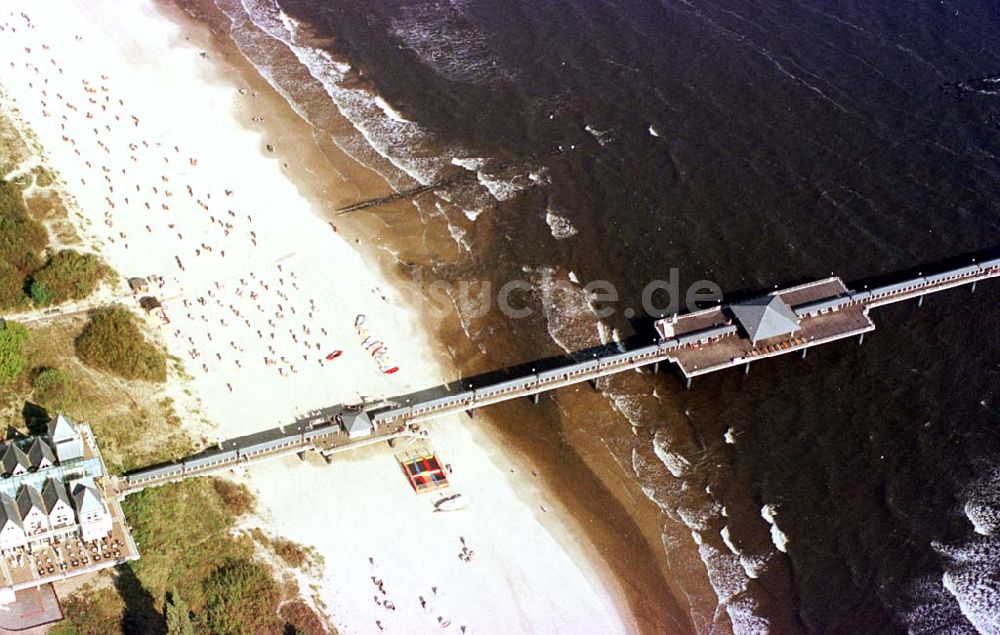 Heringsdorf/ Usedom aus der Vogelperspektive: Seebrücke in Heringsdorf.