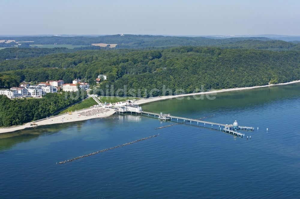 Sellin von oben - Seebrücke in Sellin im Bundesland Mecklenburg-Vorpommern