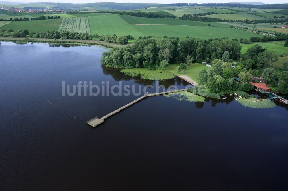 Seeburg von oben - Seeburger See in Seeburg im Bundesland Niedersachsen