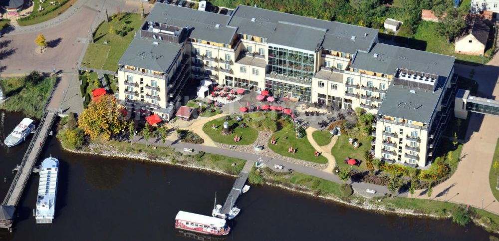 Neuruppin von oben - Seehotel Fontane