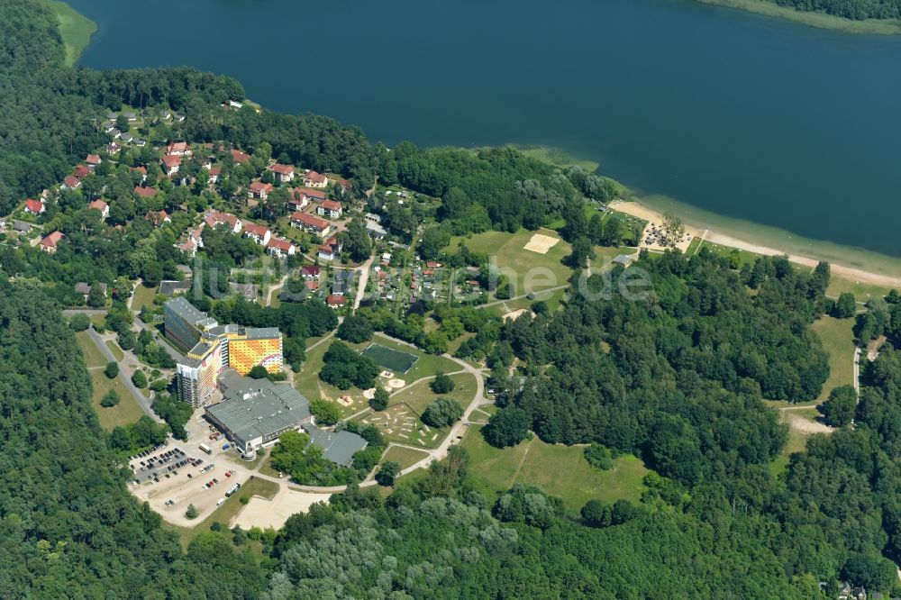 Templin von oben - Seehotel in Templin im Bundesland Brandenburg