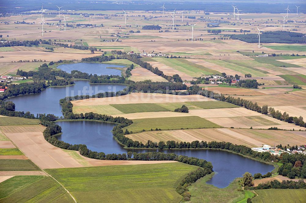 WONGROWITZ / WAGROWIEC aus der Vogelperspektive: Seen bei Wongrowitz / Paulsfeld inmitten der Chodzieskie - Seenplatte in der Woiwodschaft Großpolen