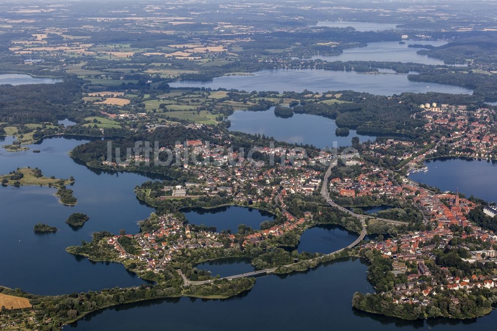 Luftbild Plön - Seen- Kette und Uferbereiche der Plöner Seen in Plön im Bundesland Schleswig-Holstein