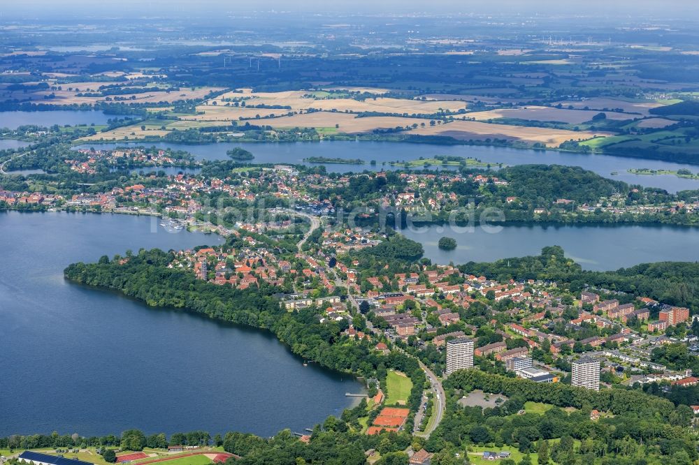 Luftbild Plön - Seen- Kette und Uferbereiche der Plöner Seen in Plön im Bundesland Schleswig-Holstein