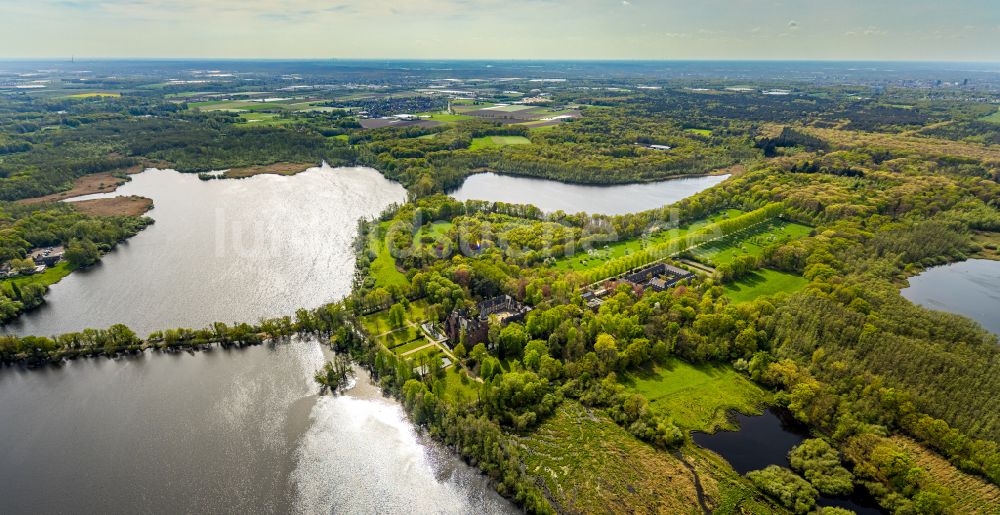 Luftbild Nettetal - Seen- Kette und Uferbereiche des Sees Großer De Wittsee - Krickenbecker Seen in Nettetal im Bundesland Nordrhein-Westfalen, Deutschland