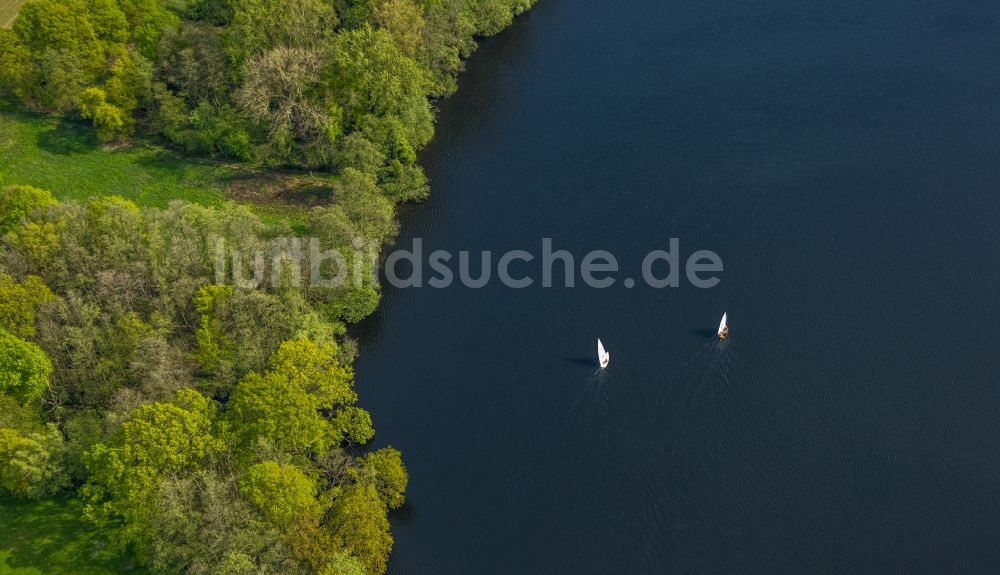 Luftaufnahme Nettetal - Seen- Kette und Uferbereiche des Sees Großer De Wittsee - Krickenbecker Seen in Nettetal im Bundesland Nordrhein-Westfalen, Deutschland