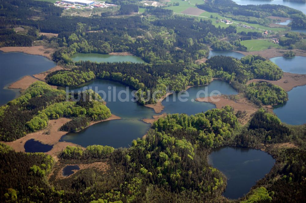 Luftaufnahme Eggstätt - Seengebiet nahe dem Chiemsee