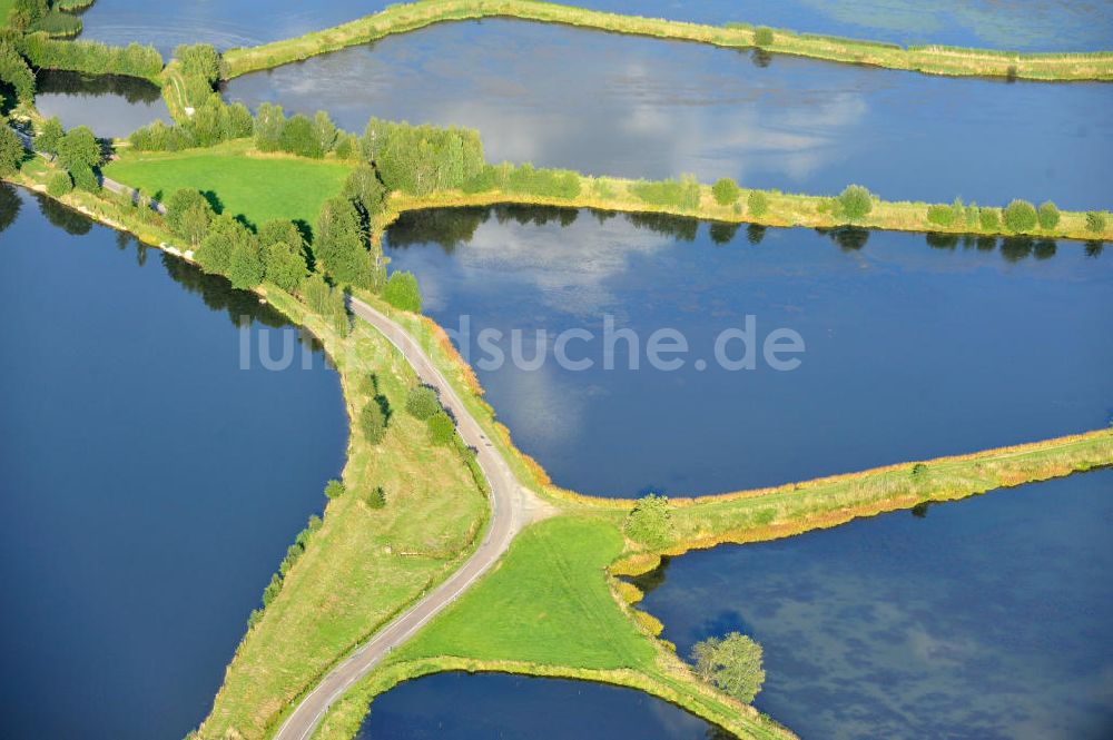 Luftbild Wüstenwetzdorf - Seenlandschaft / Fischteiche bei Wüstenwetzdorf / Auma in Thüringen