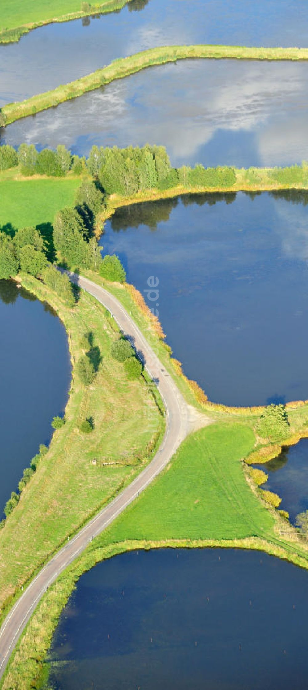 Luftaufnahme Wüstenwetzdorf - Seenlandschaft / Fischteiche bei Wüstenwetzdorf / Auma in Thüringen