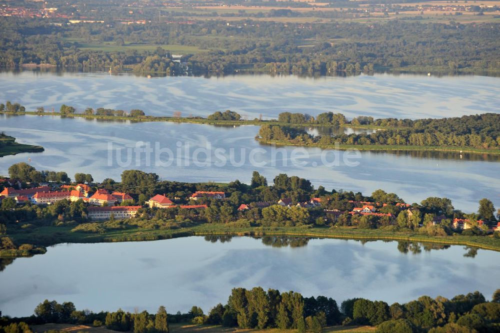 Kirchmöser aus der Vogelperspektive: Seenlandschaft an der Seenkette bei Kirchmöser