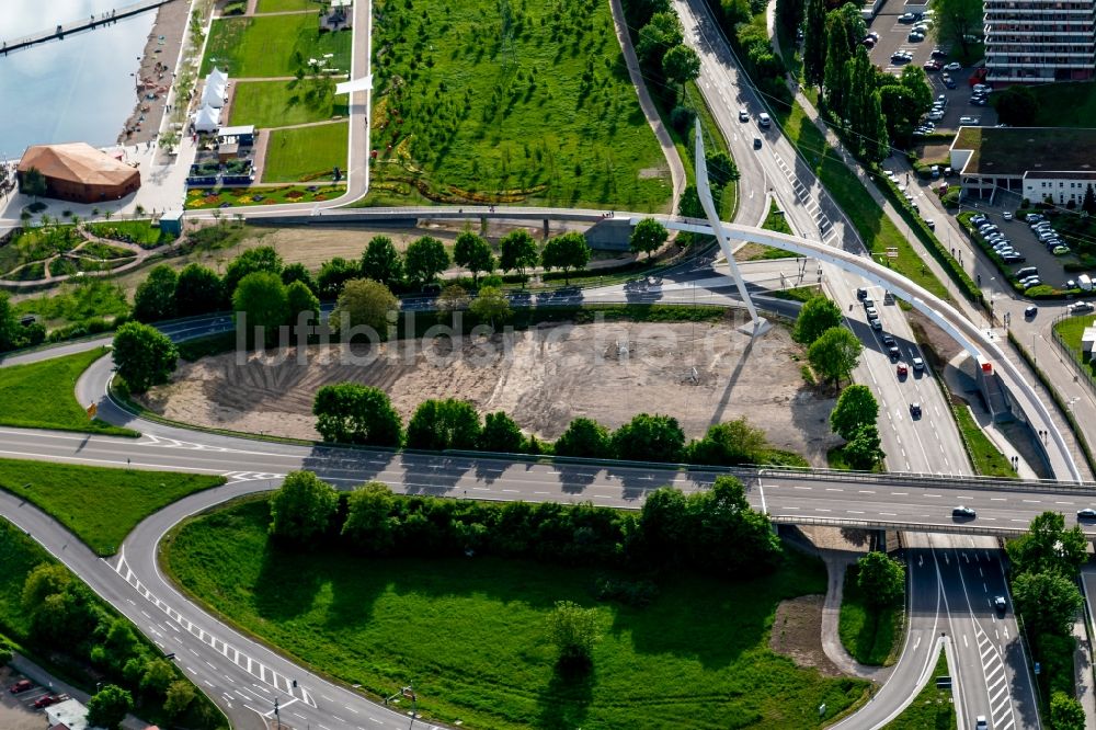 Lahr/Schwarzwald von oben - Seepark und Kleingartenpark auf dem Areal der Landesgartenschau 2018 in Lahr/Schwarzwald im Bundesland Baden-Württemberg, Deutschland