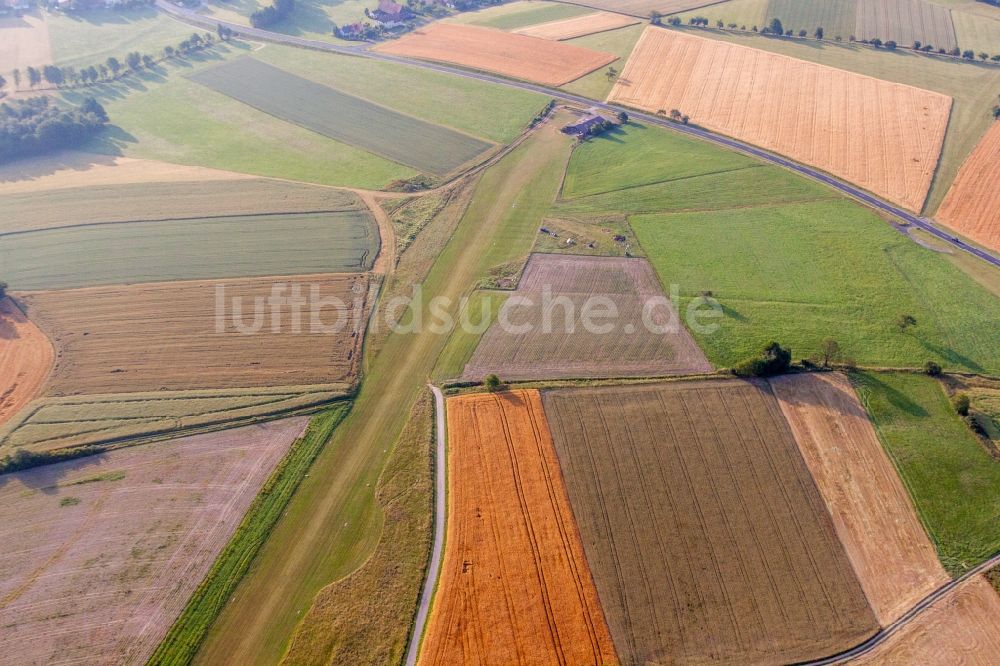 Oberleichtersbach von oben - Segelflug- Gelände auf dem Flugplatz Bad Brückenau in Oberleichtersbach im Bundesland Bayern, Deutschland