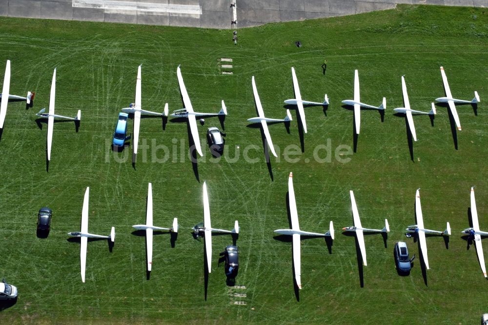 Luftbild Kamenz - Segelflug- Gelände auf dem Flugplatz in Kamenz im Bundesland Sachsen