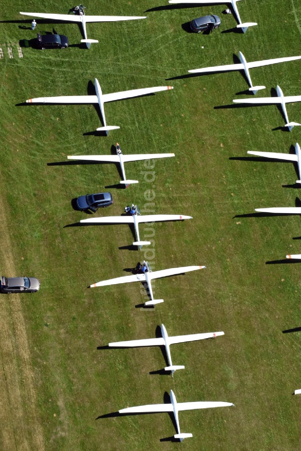 Luftaufnahme Kamenz - Segelflug- Gelände auf dem Flugplatz in Kamenz im Bundesland Sachsen