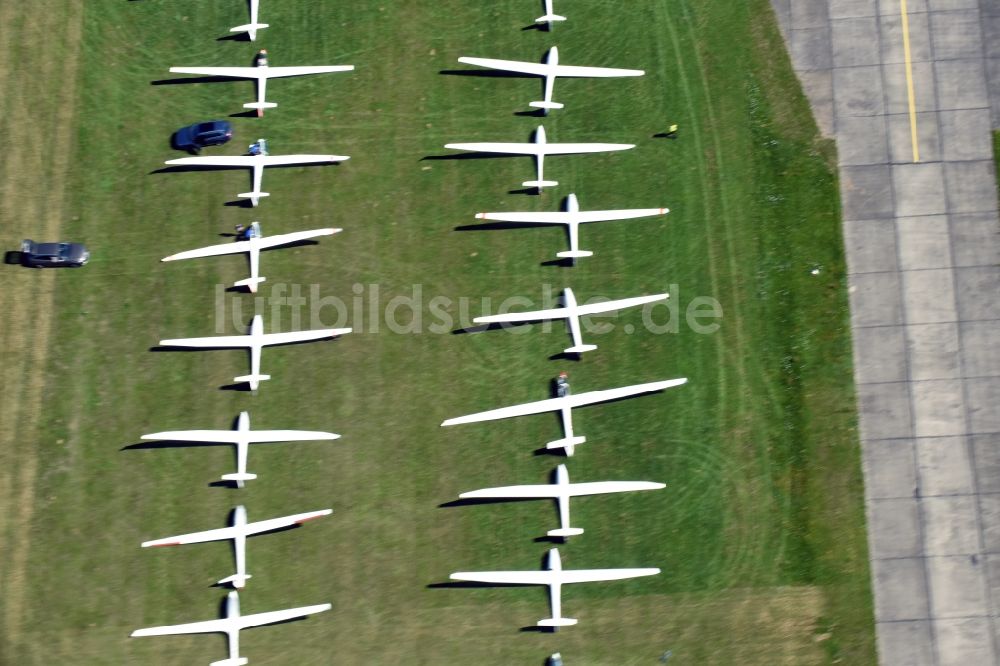 Luftbild Kamenz - Segelflug- Gelände auf dem Flugplatz in Kamenz im Bundesland Sachsen