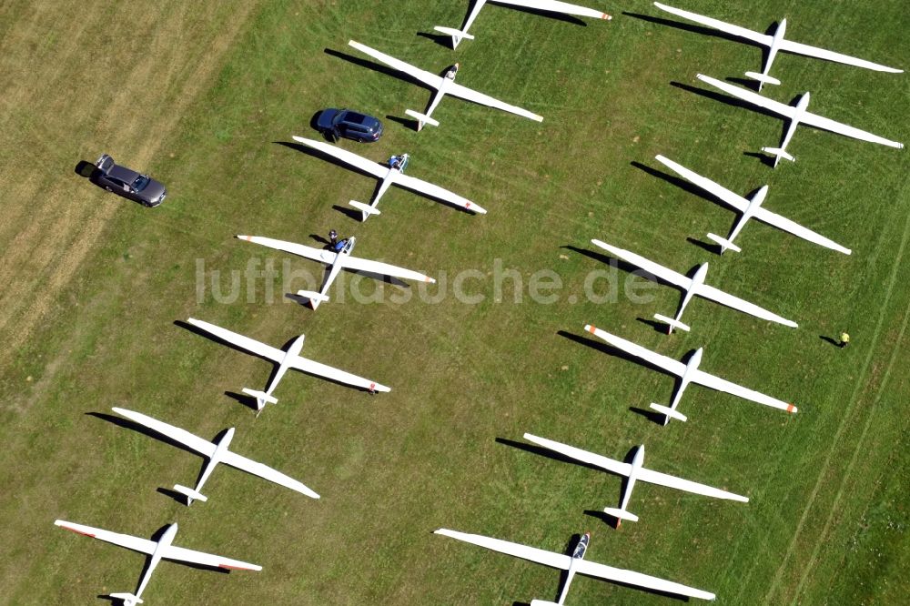 Luftaufnahme Kamenz - Segelflug- Gelände auf dem Flugplatz in Kamenz im Bundesland Sachsen