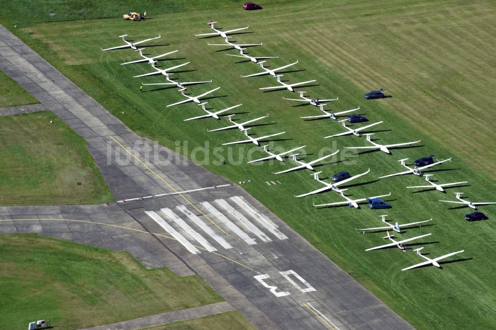 Luftaufnahme Kamenz - Segelflug- Gelände auf dem Flugplatz in Kamenz im Bundesland Sachsen