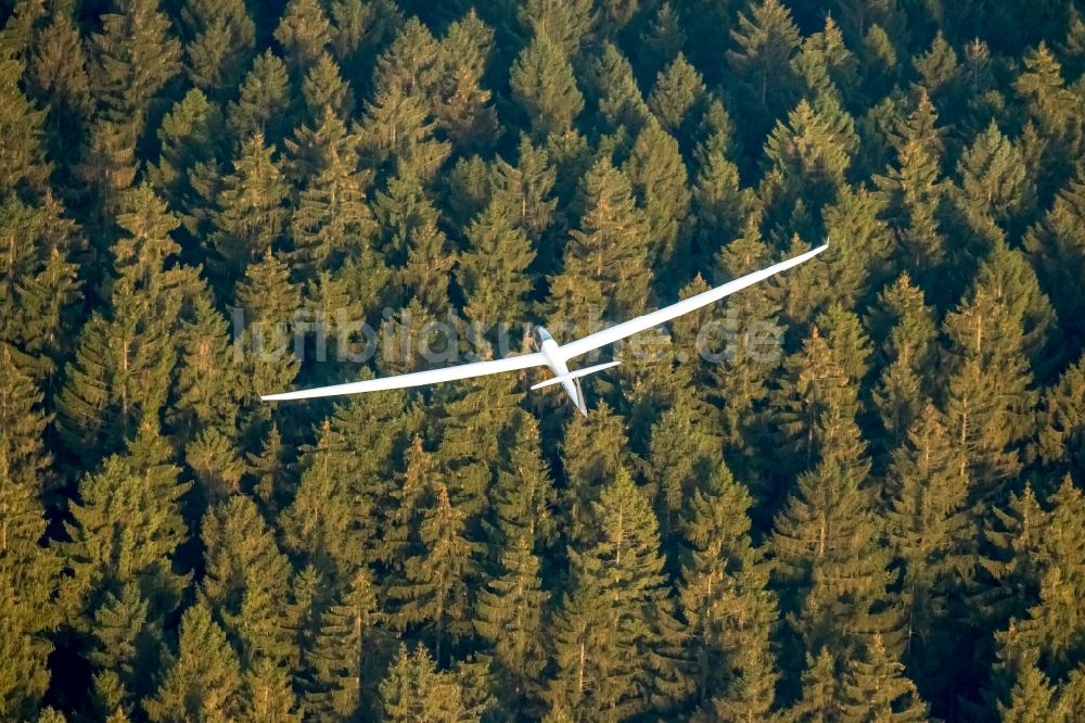 Luftbild Hamm - Segelflugzeug Duo Discus im Fluge über dem Luftraum in Hamm im Bundesland Nordrhein-Westfalen