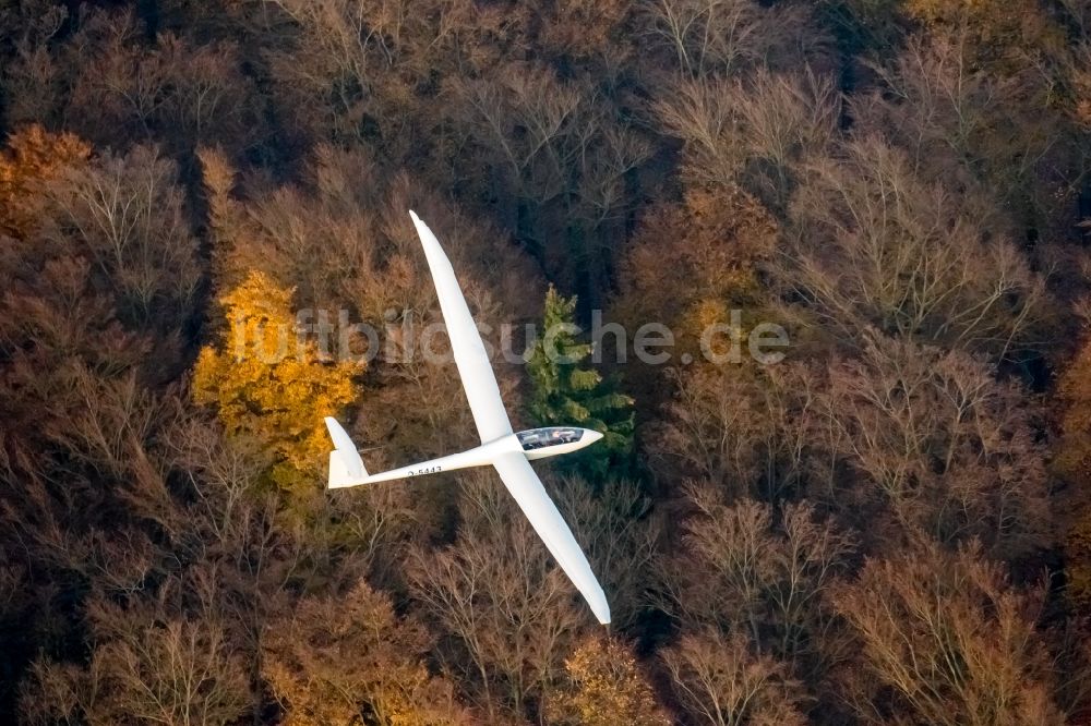 Luftaufnahme Hamm - Segelflugzeug Duo Discus im Fluge über dem Luftraum in Hamm im Bundesland Nordrhein-Westfalen