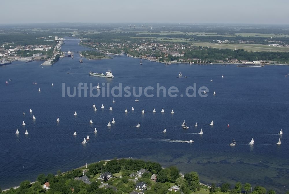 Luftbild Heikendorf - Segelregatta auf der Kieler Förde vor Heikendorf im Bundesland Schleswig-Holstein