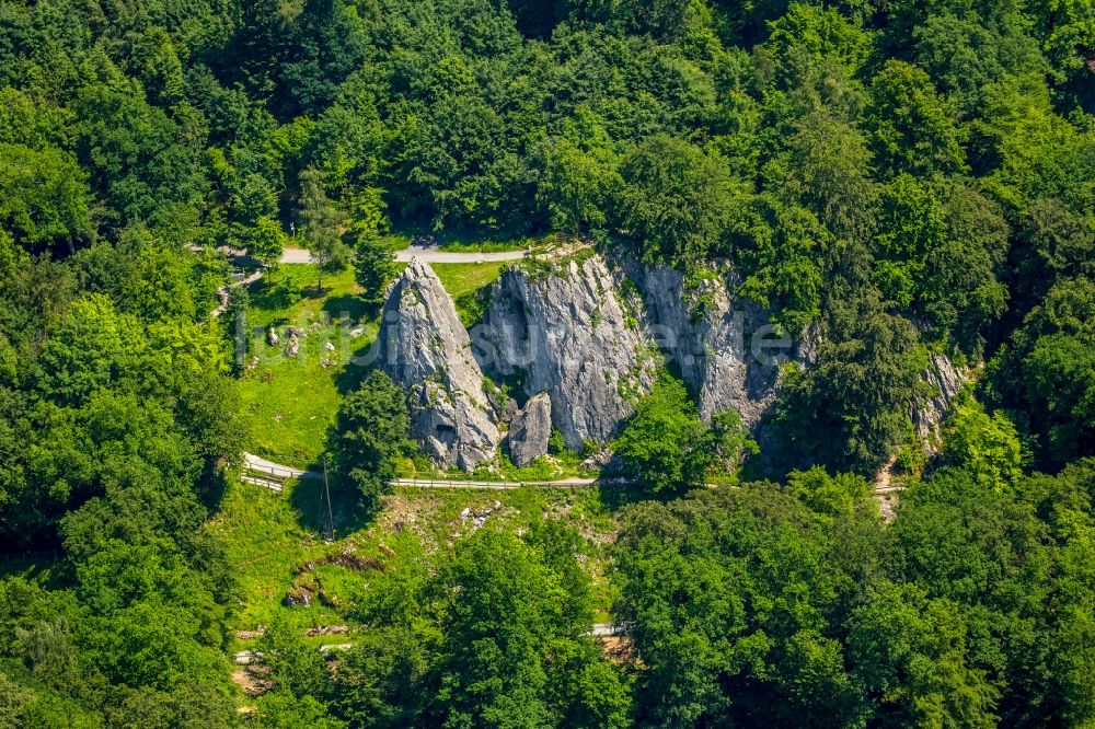 Luftaufnahme Warstein - Sehenswürdigkeit Bilsteinhöhlen in Warstein im Bundesland Nordrhein-Westfalen