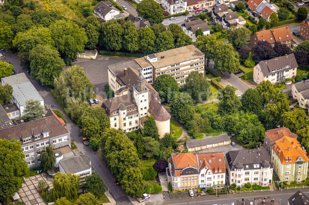 Werl von oben - Sehenswürdigkeit Ehemaliges Konvikt Werl in Werl im Bundesland Nordrhein-Westfalen, Deutschland