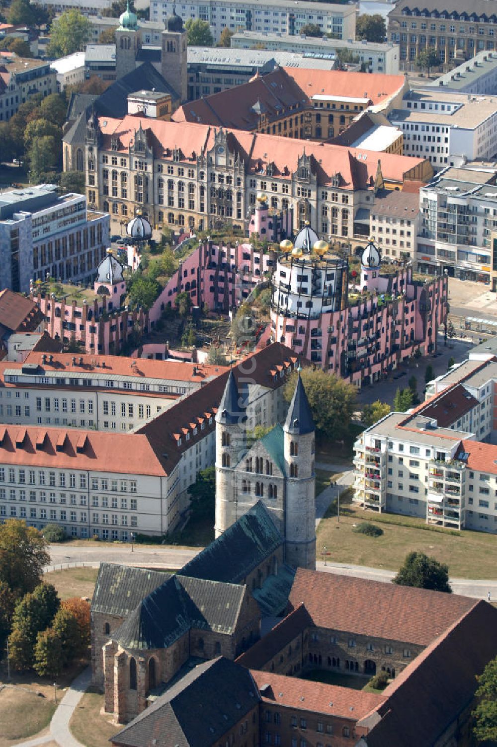 Magdeburg von oben - Sehenswürdigkeiten in der Magdeburger Altstadt