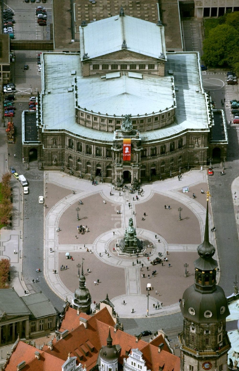 Luftbild Dresden - Semperoper in Dresden im Bundesland Sachsen