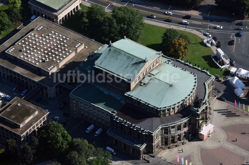 Luftbild Dresden - Semperoper in Dresden im Bundesland Sachsen