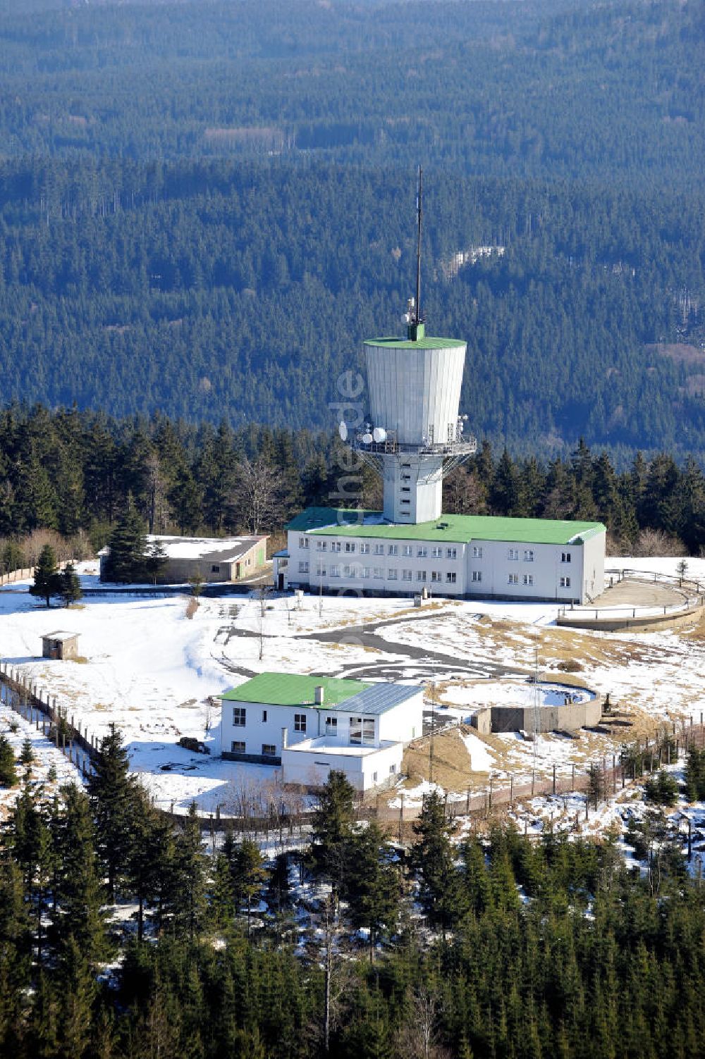 Luftbild Stará Voda - Sendeanlage auf dem Tillenberg in Stará Voda