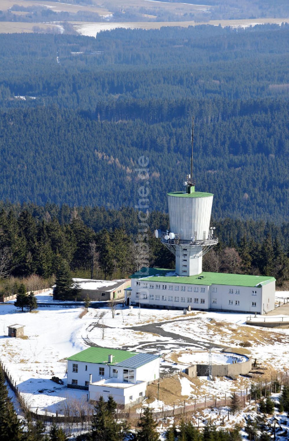 Luftaufnahme Stará Voda - Sendeanlage auf dem Tillenberg in Stará Voda