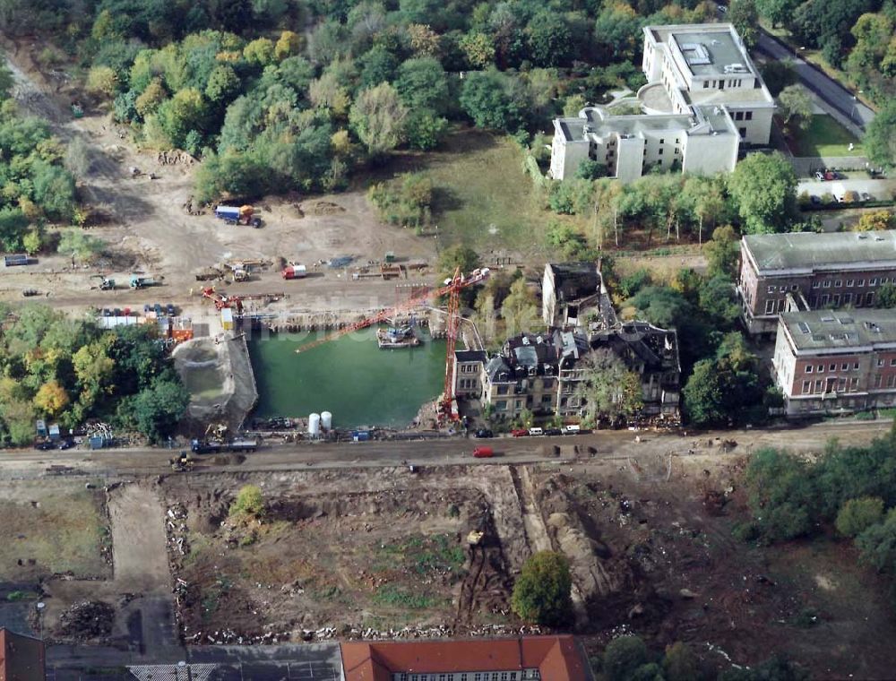 Berlin-Tiergarten von oben - Sendehaus im Tiergraten 14.10.1997