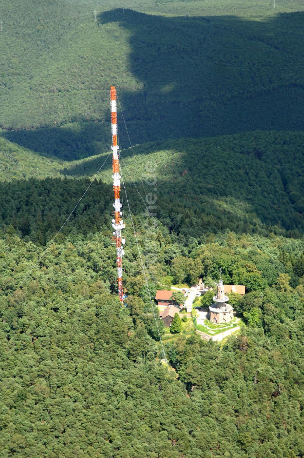 Luftbild Neustadt an der Weinstrasse - Sendemast bei Neustadt an der Weinstrasse