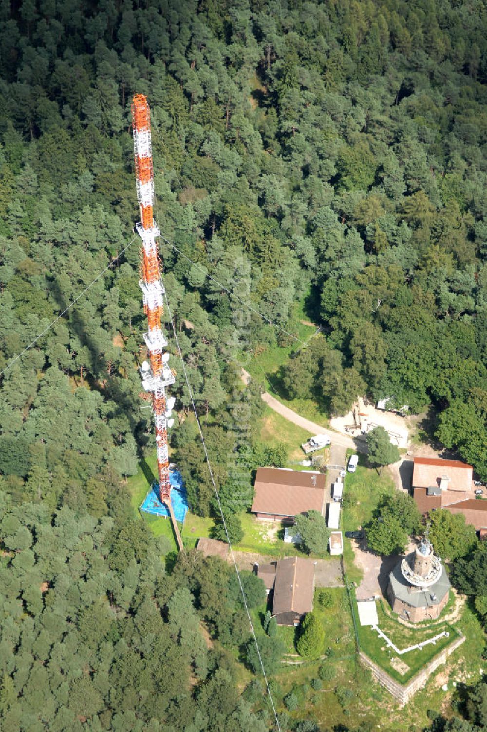 Luftbild Neustadt an der Weinstrasse - Sendemast bei Neustadt an der Weinstrasse