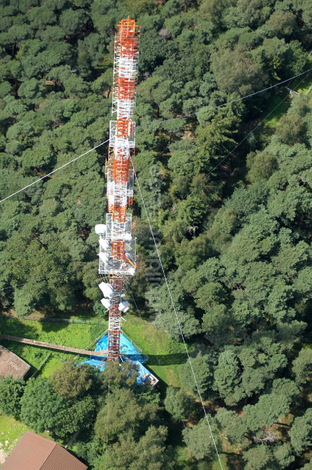 Neustadt an der Weinstrasse aus der Vogelperspektive: Sendemast bei Neustadt an der Weinstrasse