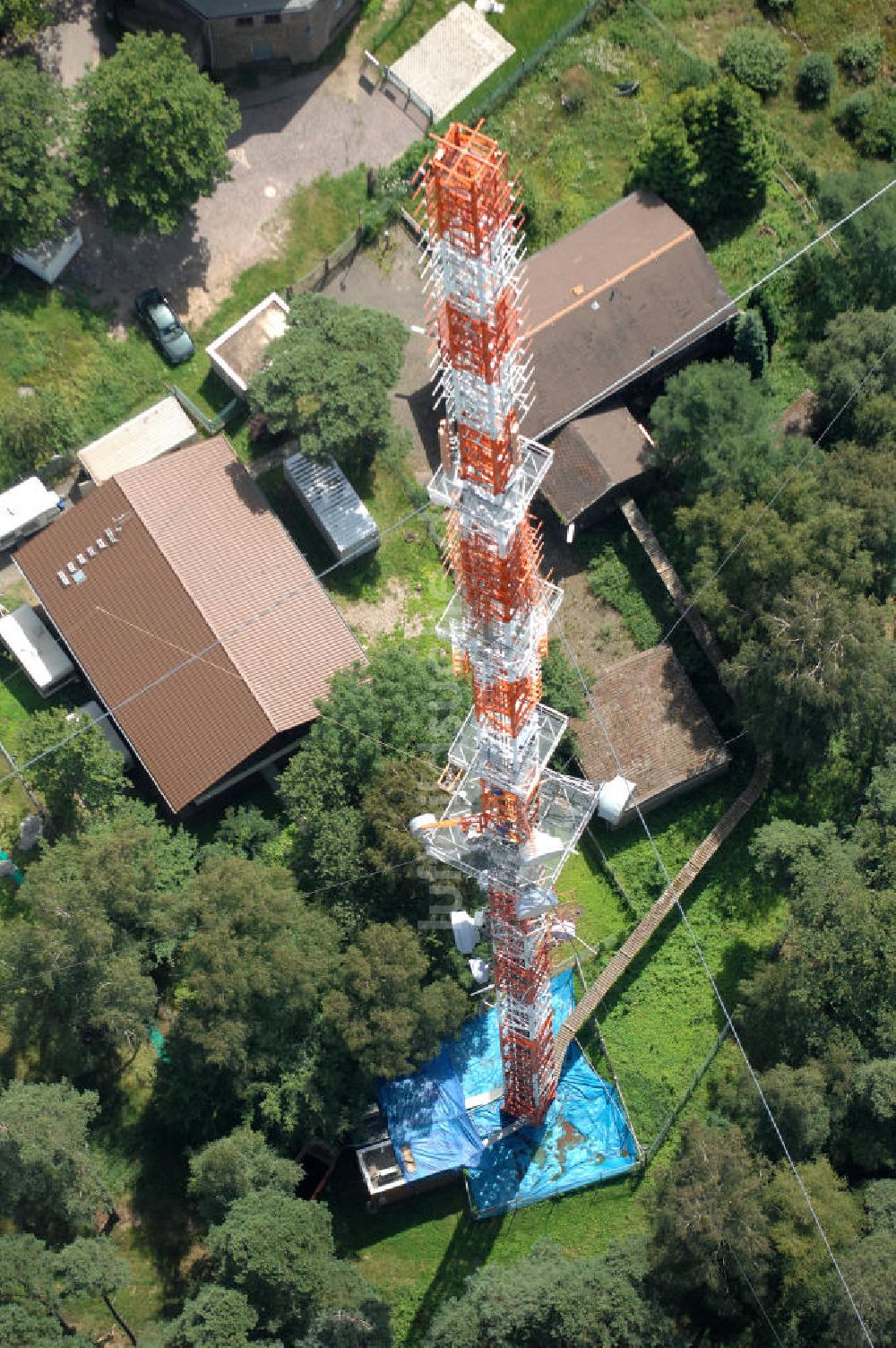 Luftaufnahme Neustadt an der Weinstrasse - Sendemast bei Neustadt an der Weinstrasse