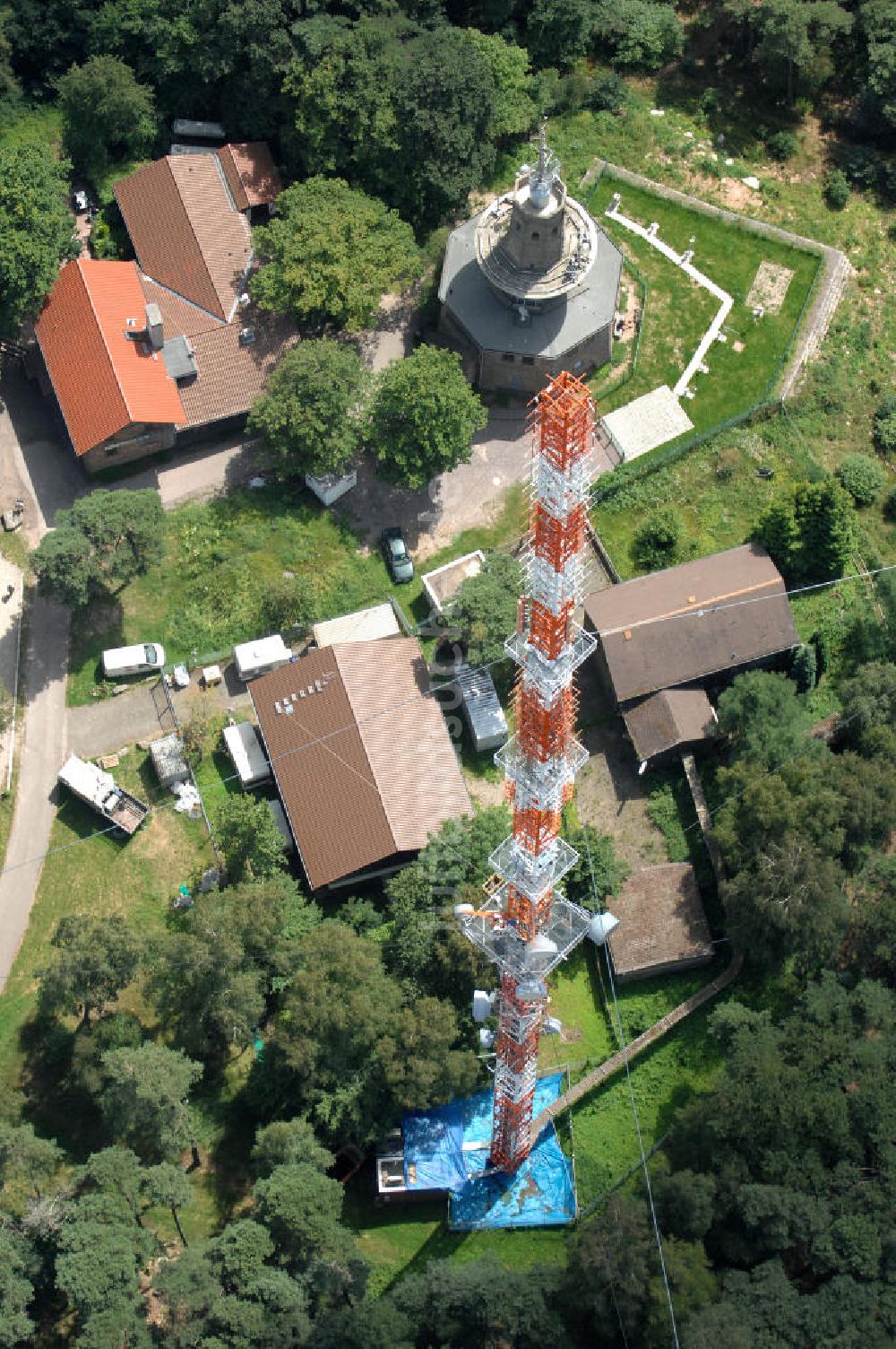 Luftbild Neustadt an der Weinstrasse - Sendemast bei Neustadt an der Weinstrasse