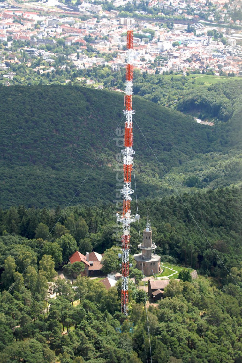 Luftaufnahme Neustadt an der Weinstrasse - Sendemast bei Neustadt an der Weinstrasse