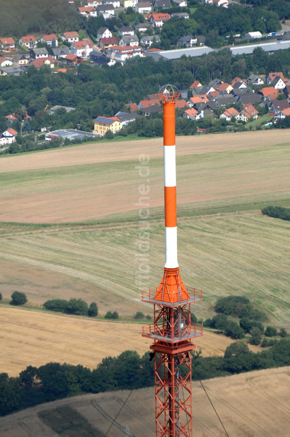 Riegelsberg von oben - Sendemast bei Riegelsberg