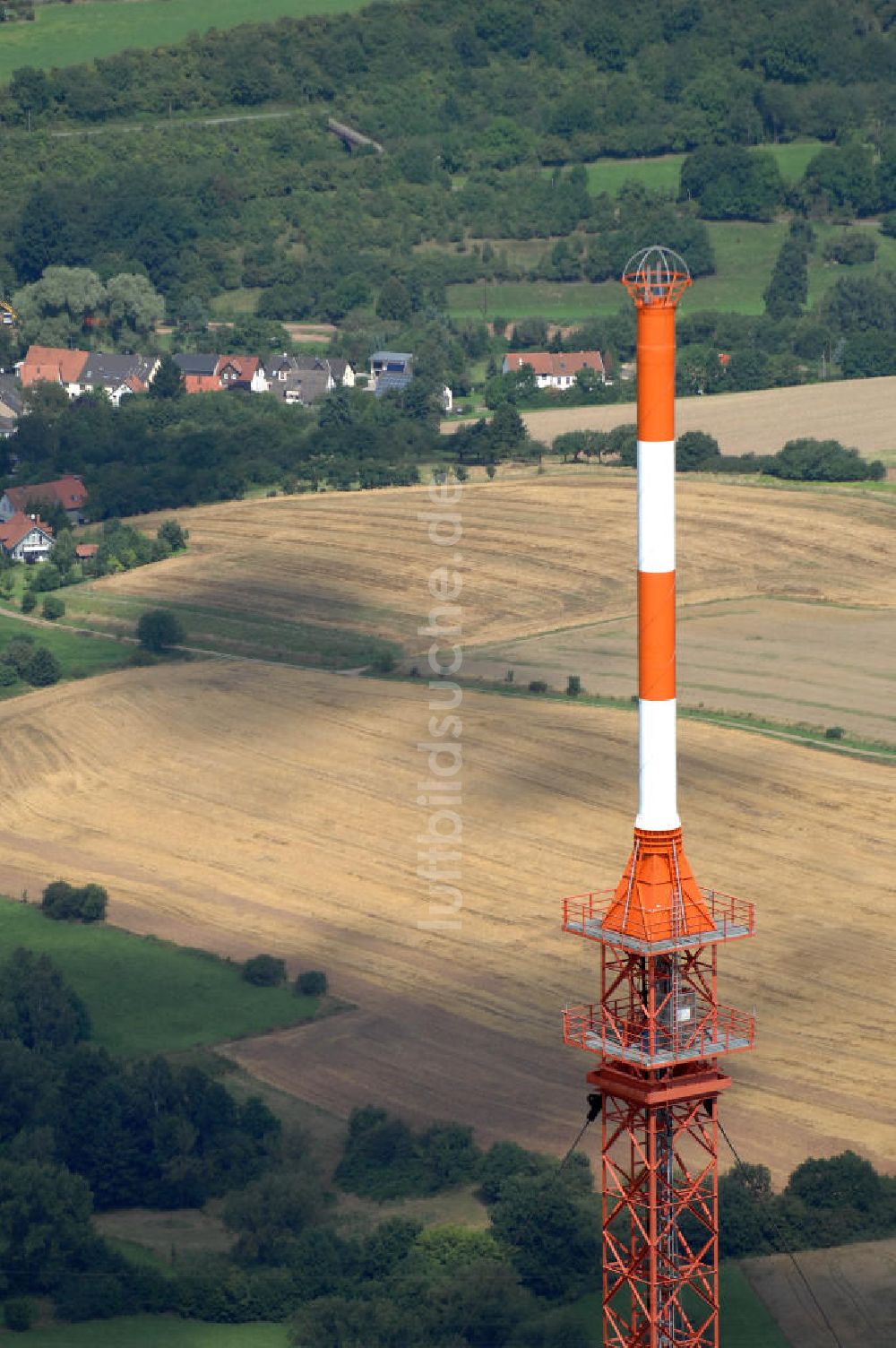 Riegelsberg aus der Vogelperspektive: Sendemast bei Riegelsberg