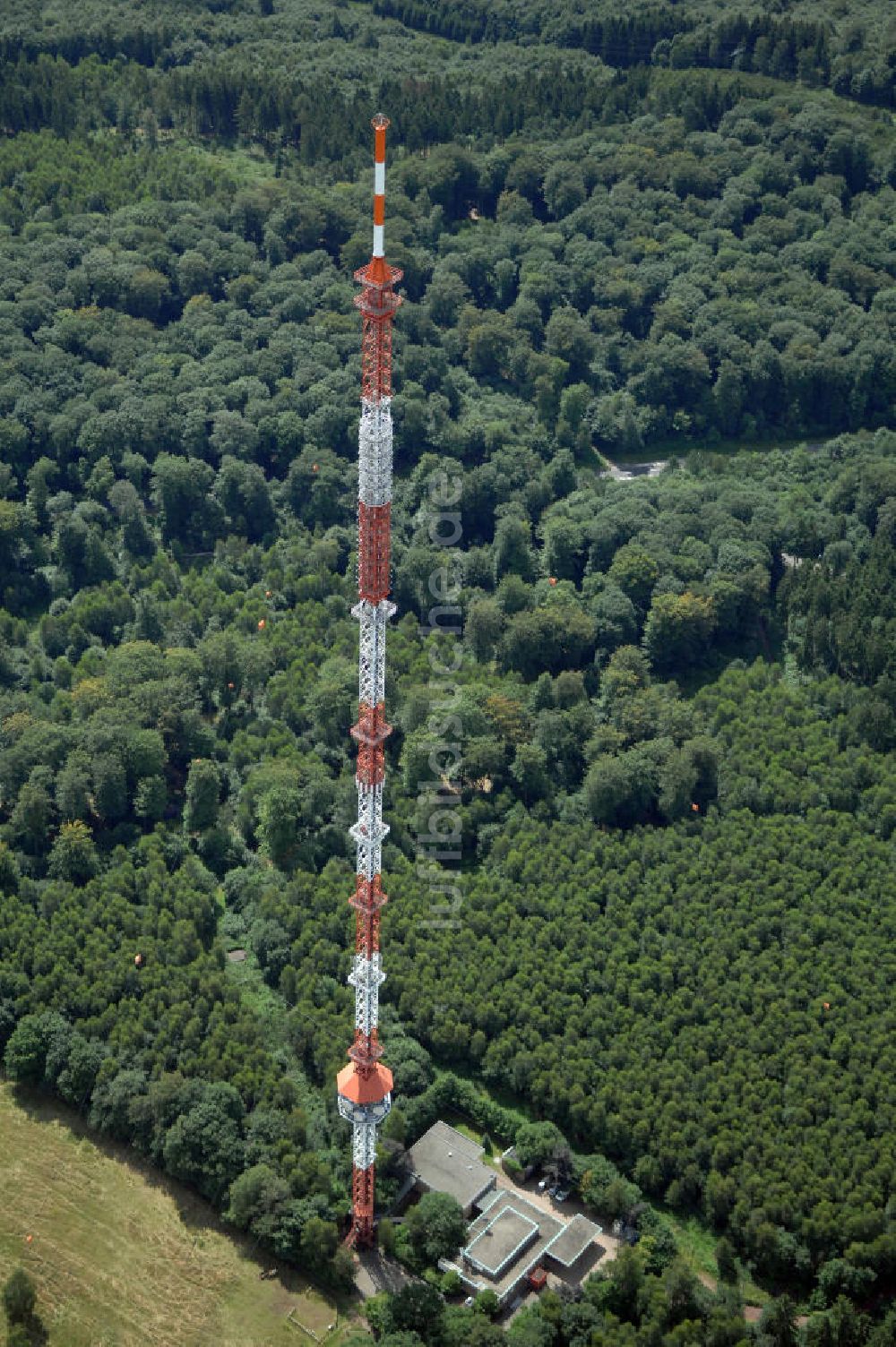 Riegelsberg aus der Vogelperspektive: Sendemast bei Riegelsberg