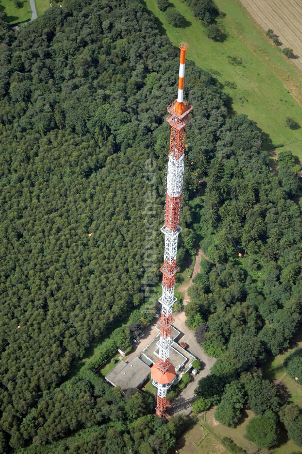 Riegelsberg von oben - Sendemast bei Riegelsberg