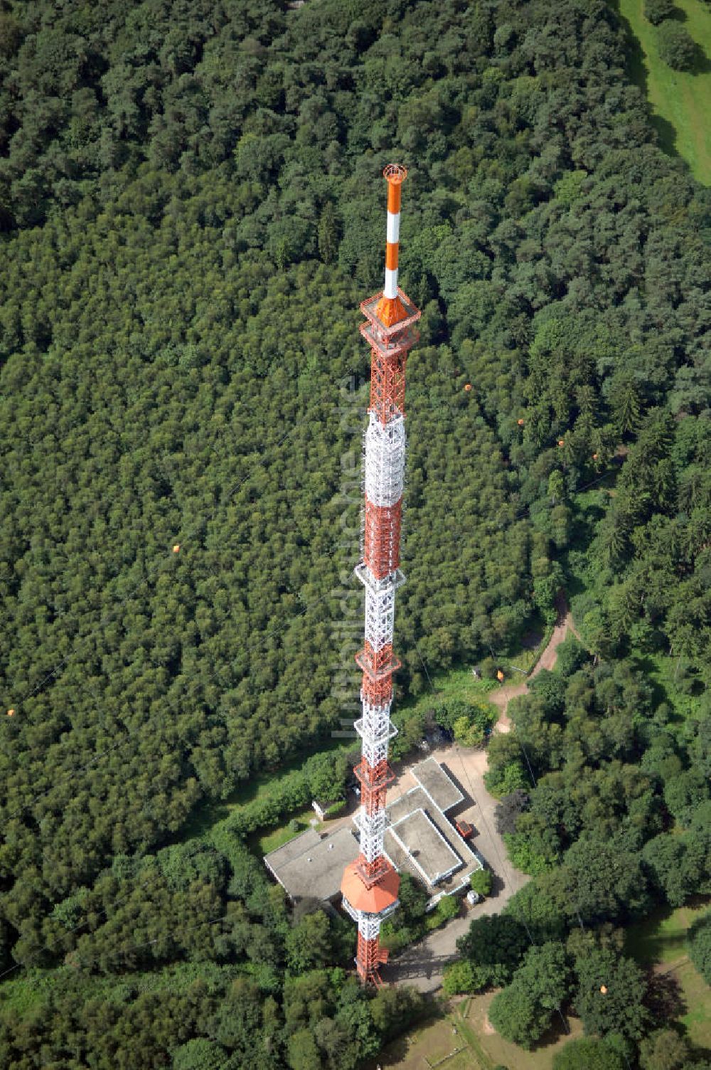 Riegelsberg aus der Vogelperspektive: Sendemast bei Riegelsberg