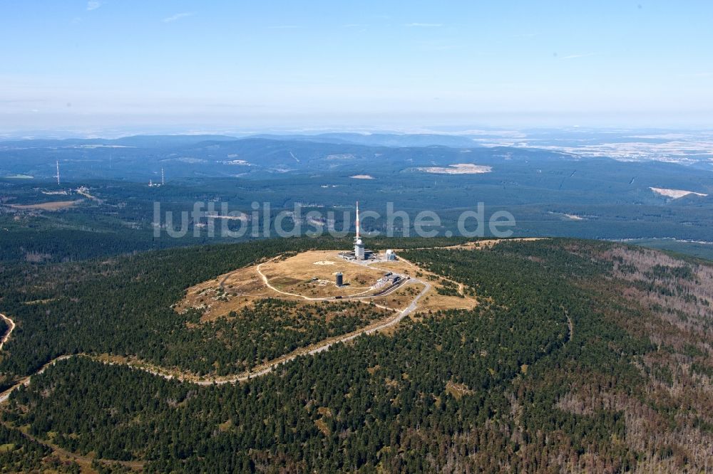 Luftbild Wernigerode - Sendemast auf dem Brocken im Bundesland Sachsen-Anhalt