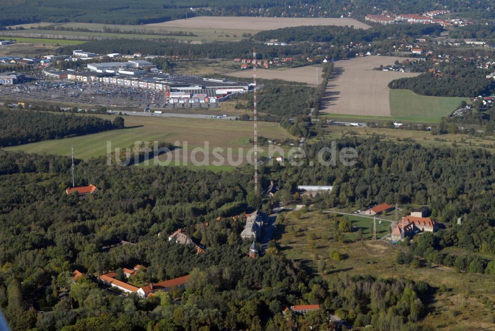 Luftbild Königs Wusterhausen - Sendemast auf dem Funkerberg in Königs Wusterhausen Brandenburg