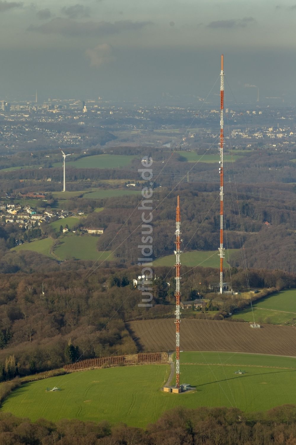 Velbert OT Langenberg aus der Vogelperspektive: Sender Langenberg in Velbert - Langenberg im Bundesland Nordrhein-Westfalen