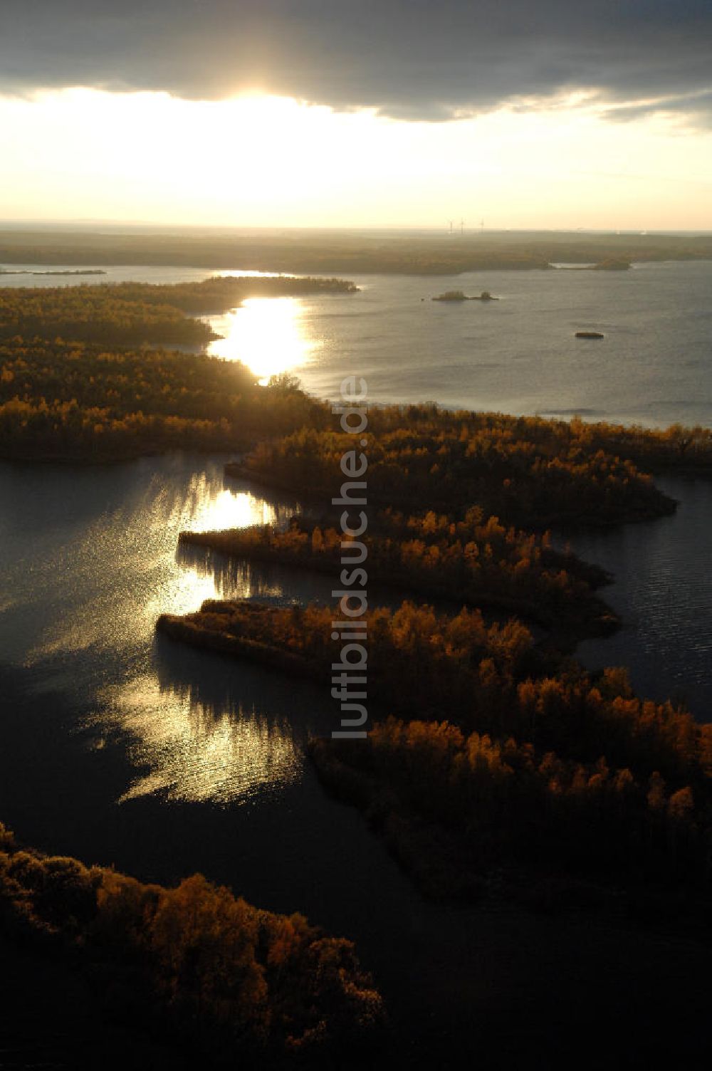 Luftbild Senftenberg - Senftenberger See mit Naturschutzgebiet