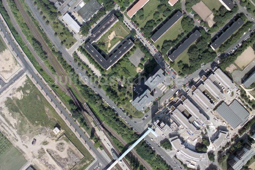 Luftaufnahme Berlin - Friedrichshain - Senkrechtaufnahme vom Entwicklungsgebiet an der Eldenaer Straße in Berlin-Friedrichshain